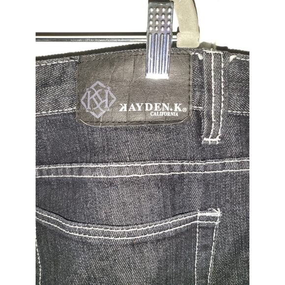 Kayden K. Black Jeans with White Stitches Men's 44x32 - Picture 5 of 6